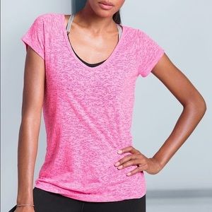Victoria’s Secret VSX Bright Pink Heather Training Shirt in Small
